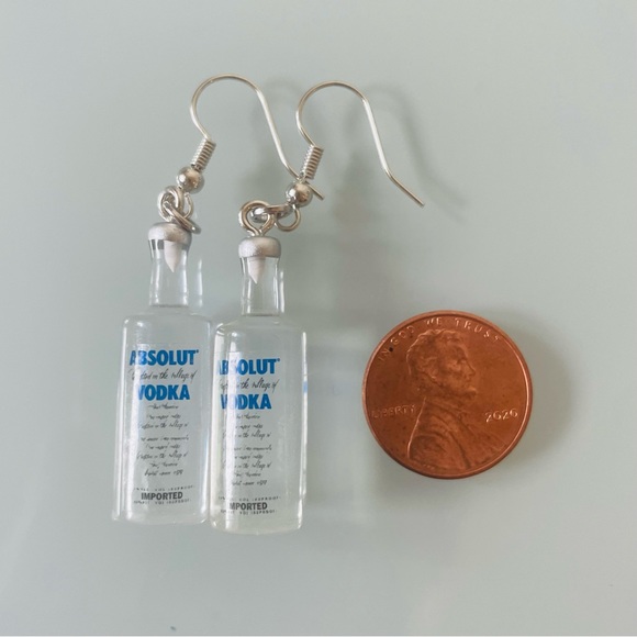Handmade Absolut Vodka Earrings - Picture 3 of 4